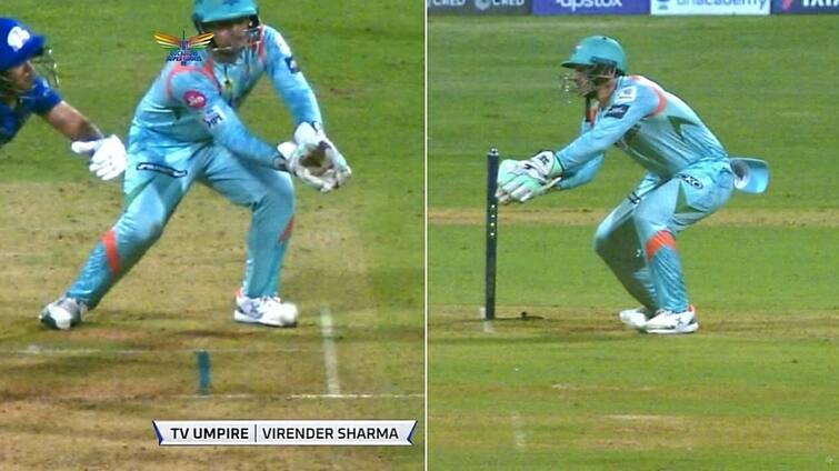 LSG vs MI Ishan Kishan Out_ Ishan Kishan Got Out In Very Strange Way, Video Is Going Viral LSG vs MI: ઈશાન કિશન એકદમ વિચિત્ર રીતે આઉટ થયો, વીડિયો થયો વાયરલ