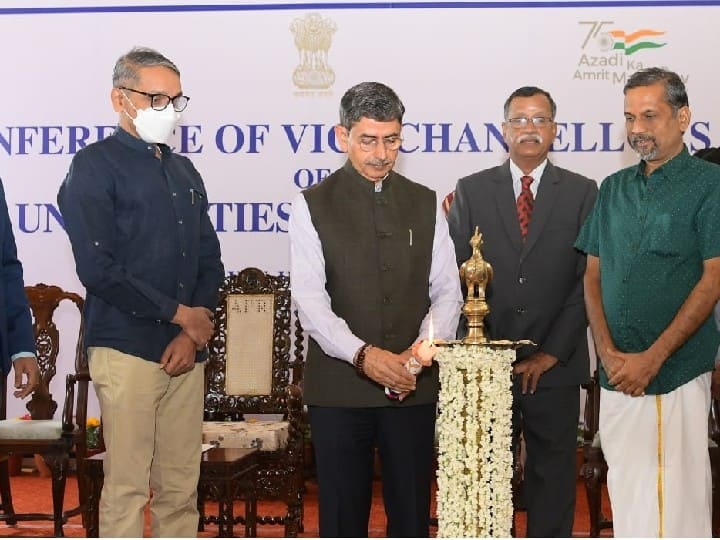 Inauguration of the Vice Chancellors Conference chaired by Governor RN Ravi in Ooty ஊட்டியில் ஆளுநர் தலைமையில் தொடங்கிய துணை வேந்தர்கள் மாநாடு - தமிழக அரசின் பிரதிநிதிகள் புறக்கணிப்பு