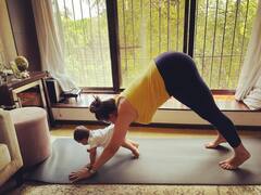 Neha Dhupia Photos: नेहा धुपियाने शेअर केले मुलासोबत योगा करतानाचे सुंदर फोटो!