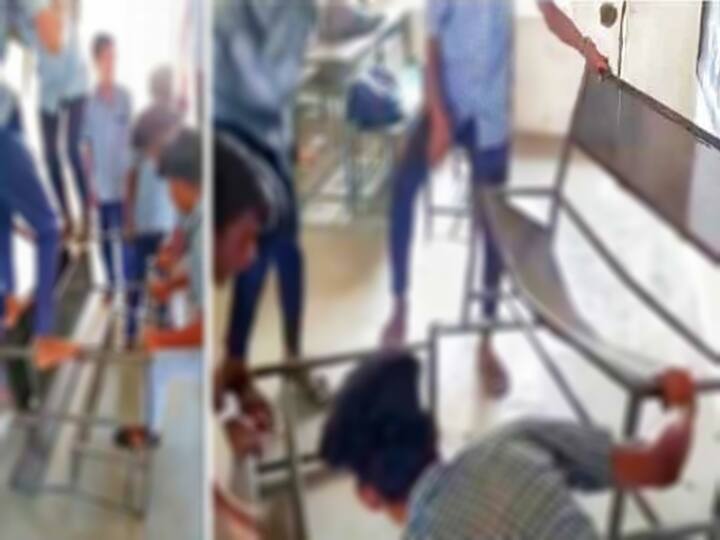 அரசு மேல்நிலைப்பள்ளியில் மேசை உடைப்பு - வீடியோ வைரல் ஆன நிலையில் 10 மாணவர்கள் சஸ்பெண்ட் District Collector orders suspension of 10 students for breaking table at Government High School in Vellore அரசு மேல்நிலைப்பள்ளியில் மேசை உடைப்பு - வீடியோ வைரல் ஆன நிலையில் 10 மாணவர்கள் சஸ்பெண்ட்