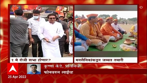 Raj Thackeray Aurangabad Sabha : सभेला परवानगी नाही, मात्र सभेसाठी व्यासपीठ उभारण्यास सुरुवात