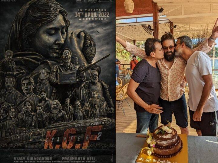 KGF Chapter 2 yash celebrates kgf 2 success with prashanth neel see photo KGF Chapter 2 :  'ही तर सुरूवात'; 'केजीएफ-2' ची लवकरच होणार 1000 कोटींच्या क्लबमध्ये एन्ट्री