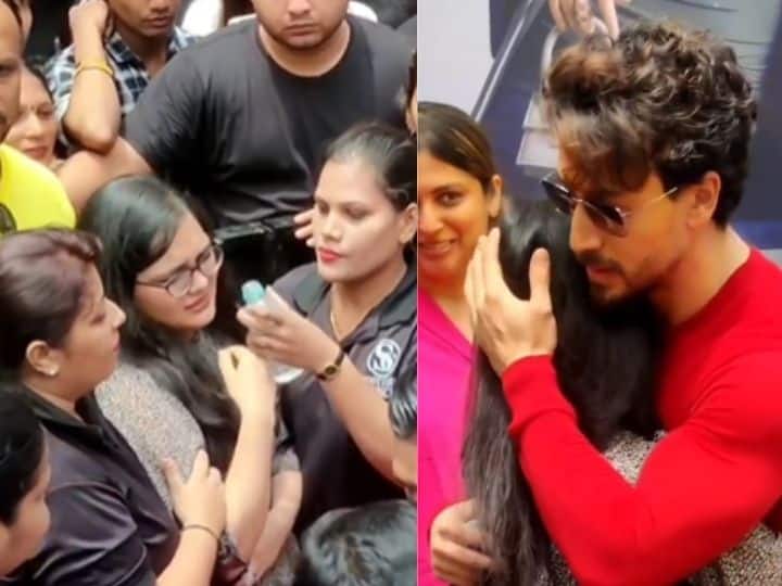 Tiger Shroff : टायगर श्रॉफला पाहून बेशुद्ध पडली चाहती; नेटकरी म्हणाले, 'छोटी बच्ची हो क्या?' tiger shroff fan faints after seeing him during heropanti 2 promotion Tiger Shroff : टायगर श्रॉफला पाहून बेशुद्ध पडली चाहती; नेटकरी म्हणाले, 'छोटी बच्ची हो क्या?'