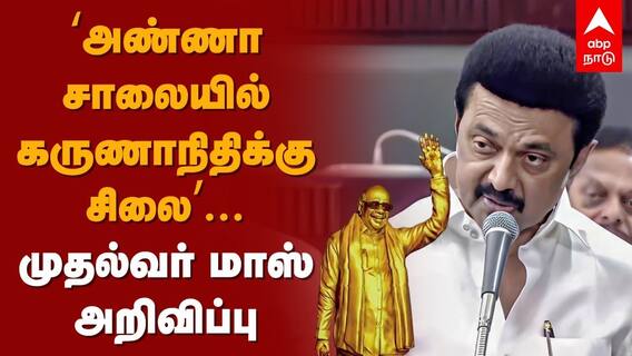 CM MK Stalin Speech  | ‘அண்ணா சாலையில் கருணாநிதிக்கு சிலை’... முதல்வர் மாஸ் அறிவிப்பு