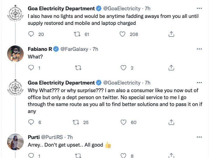 Goa Electricity Department's 'Frustrating' Tweets Over Power Cuts Leave Netizens Amused And Confused