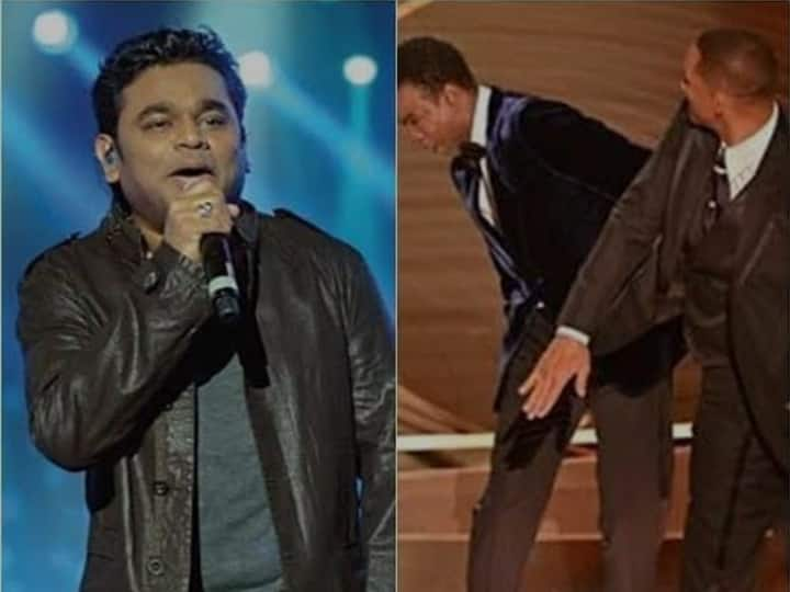 AR Rahman calls Will Smith a sweetheart reacts on his Oscar slap row things happen வில் ஸ்மித்தை 'ஸ்வீட் ஹார்ட்' என்று கூறிய ஏ. ஆர்.ரஹ்மான்! ஆஸ்கர் விழா சர்ச்சை குறித்து கருத்து!