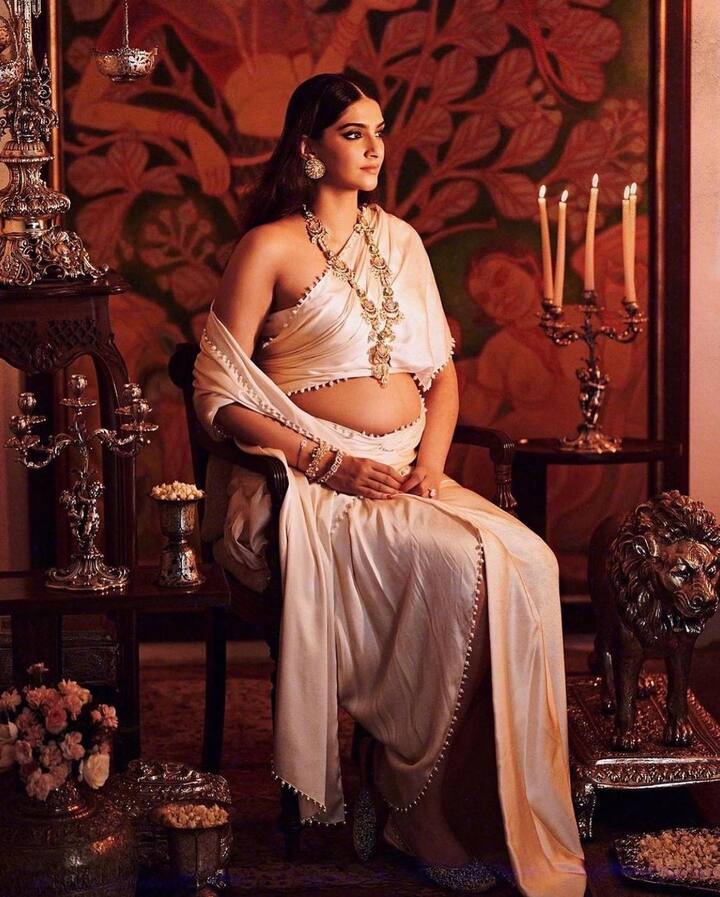 सोनम इन दिनों अपना प्रेगनेंसी फेज इंजॉय कर रही हैं. लेकिन इस बीच भी उनका फैशन ऑन पॉइंट नजर आ रहा है.