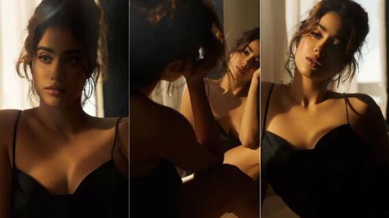 ਬਲੈਕ ਵਨ ਪੀਸ ਡਰੈੱਸ 'ਚ ਜਾਨ੍ਹਵੀ ਕਪੂਰ