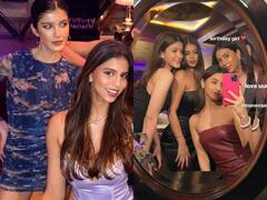 Suhana-Shanaya Photo : पार्टी में ऑल ब्लैक लुक में छाईं सुहाना खान और शनाया कपूर, ये फोटो हो रही वायरल