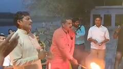 आगरा: यमुना किनारे बने दशहरा घाट पर भव्य आरती की तैयारी