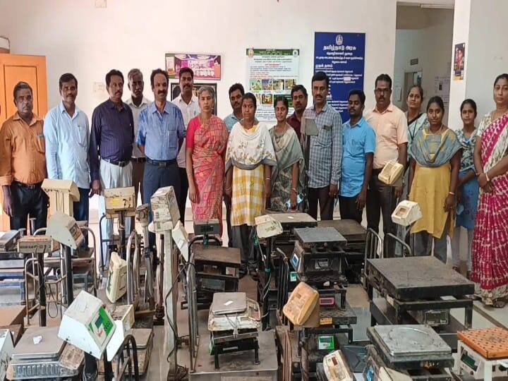 More than 200 weighing machines seized at Madurai Cattle Market மதுரை மாட்டுத்தாவணியில் அரசின் முத்திரை இல்லாத 200க்கும் மேற்பட்ட எடை இயந்திரங்கள் பறிமுதல்