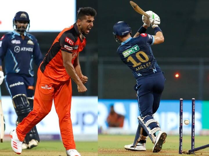 Video Umran Malik bold Gujarat Titans Four batsman in GT vs SRH Match IPL 2022 GT vs SRH: उमरान मलिक की आग उगलती गेंदों पर कैसे बोल्ड हो गए गुजरात टाइटंस के चार बल्लेबाज? देखें वीडियो