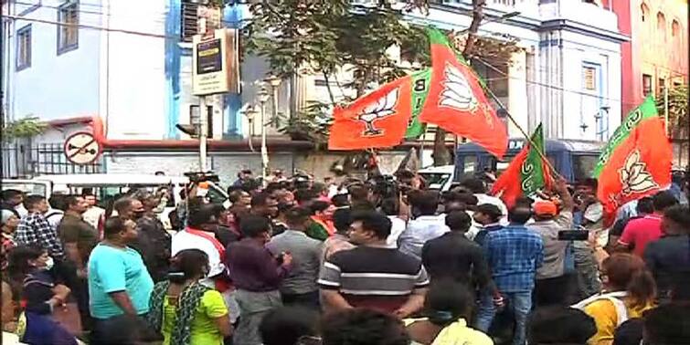 Kolkata Medical College, BJP protests in front of Medical College over job fraud Kolkata Medical College: চাকরিতে 'প্রতারণা', মেডিক্যাল কলেজের সামনে বিক্ষোভে বিজেপি