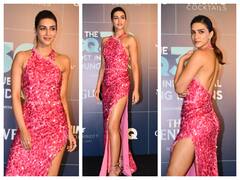 Kriti Sanon Hot Pics: पिंक थाई हाई स्लिट गाउन पहने हुस्न के जलवे बिखेरती दिखीं कृति सेनन