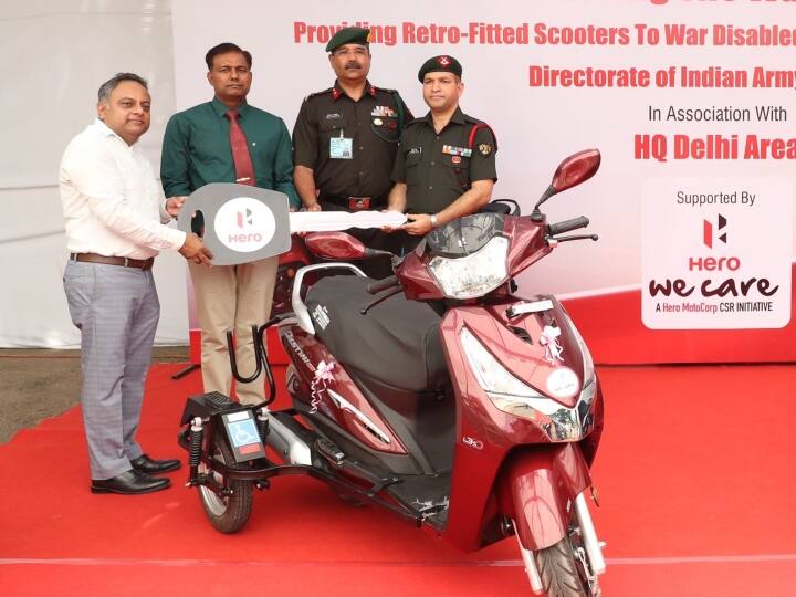 Hero MotoCorp Presents Destini 125 Scooter to Indian Army soldier Hero MotoCorp ने सेना के जवानों को गिफ्ट किया Destini 125 स्कूटर, खास तरह से किया है डिजाइन