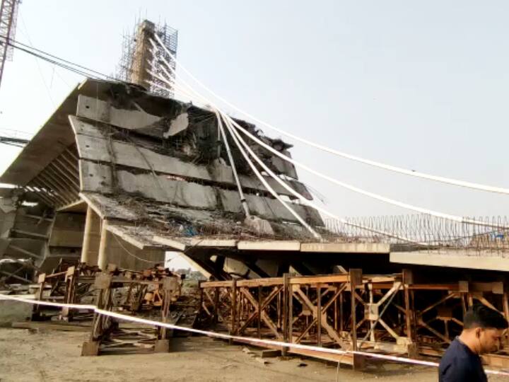 Bihar News: Bhagalpur Khagaria Mahasetu Bridge collapsed due to storm and water to be completed at cost of Rs 1710 crore ann Bihar News: बनने से पहले ही आंधी और पानी में भरभरा कर गिरा निर्माणाधीन पुल, 1710 करोड़ की लागत से होना है पूरा