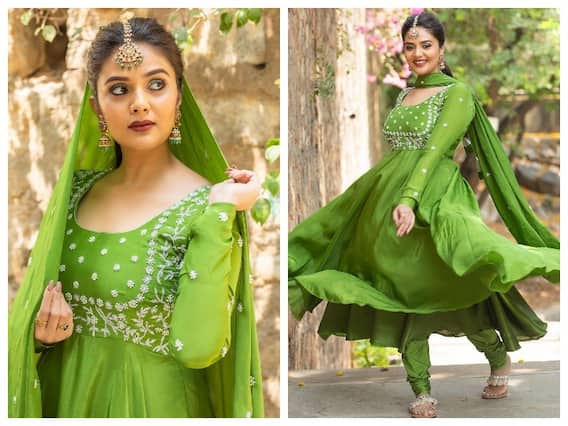 Sreemukhi Goes Green: శ్రీముఖి ఈద్ స్పెషల్ 'స రే గ మ ప' ఎపిసోడ్ డ్రస్ Sreemukhi Goes Green: శ్రీముఖి ఈద్ స్పెషల్ 'స రే గ మ ప' ఎపిసోడ్ డ్రస్
