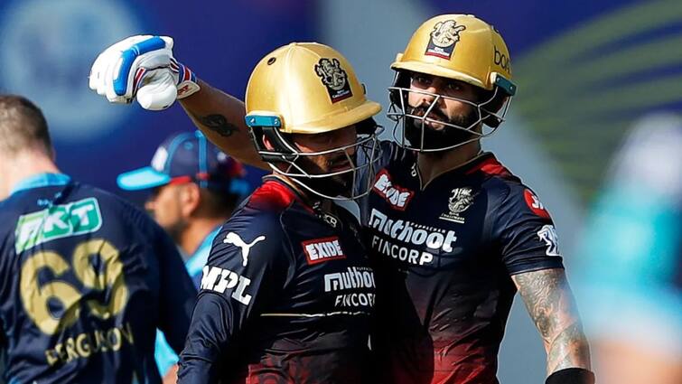 IPL 2022: RCB given target of 171 runs against GT in Match 43 at Brabourne Stadium RCB vs GT, 1 Innings Highlight: বিরাট-রজত যুগলবন্দিতে লড়াই করার মতো স্কোর তুলল আরসিবি