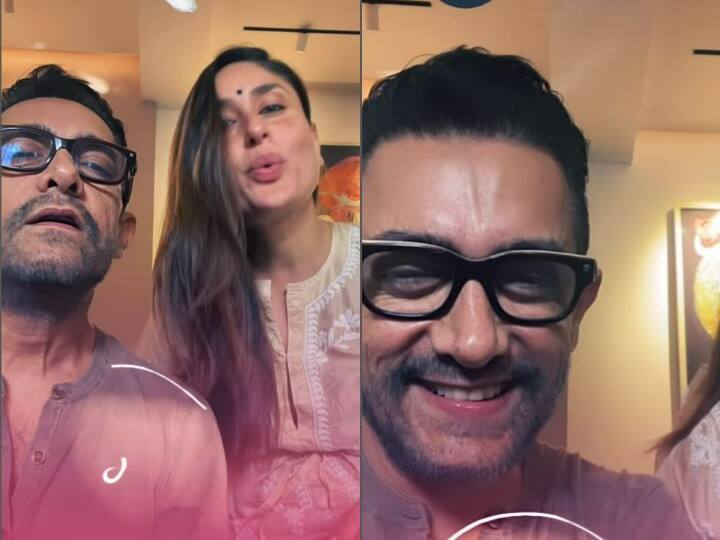 Kareena Kapoor & Aamir Khan take the feather challenge for laal singh chaddha video Laal Singh Chaddha: करीना कपूर-आमिर खान ने किया फैदर चैलेंज, दोनों को साथ देख फैंस बोले- '3 इडियट्स की आ गई याद'
