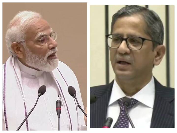 CJI NV Ramana and PM Modi attend Joint Conference of CMs of States And Chief Justices of High Courts in Delhi आखिर कौन लांघ रहा है संविधान की 'लक्ष्मण रेखा'?