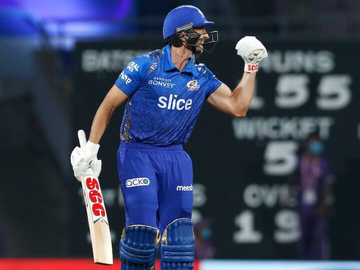 IPL 2022 Daniel Sams hit winning six for mumbai indians against rajasthan royals RR vs MI: डेनियल सैम्स का वह छक्का जिसने मुंबई इंडियंस को दिला दी पहली जीत, वीडियो में देखें फैंस का रिएक्शन