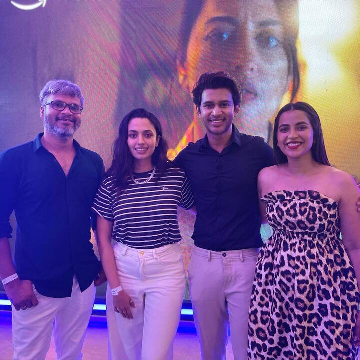 లవర్ బాయ్ గా కనిపించే అవకాశాలు కనిపిస్తున్నాయి. ఇదే వెబ్ సిరీస్ లో ఆది పినిశెట్టి, మాళవికా నాయర్ కూడా కనిపించబోతున్నారు. -Image credit: Abijeeth/Instagram