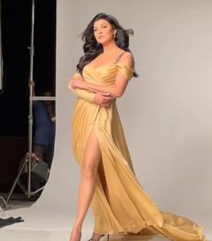 हाई स्लिट गोल्डन गाउन में सुष्मिता सेन ने करवाया फोटोशूट, तस्वीरें देख फैंस ने दिया ये रिएक्शन