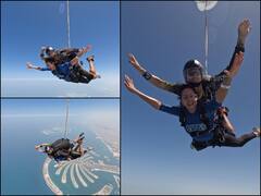 Mira Rajput Skydiving: शाहिद कपूर की पत्नी मीरा राजपूत ने दुबई में की स्काई डाइविंग, बोलीं- ज़िंदगी न मिलेगी दोबारा