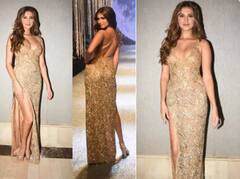 हाय स्लिट गाऊन अन् क्लासी अदा, तारा सुतारियाचा रॅम्पवर जलवा