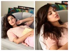 Rhea Chakraborty Photos: सौफे पर लेटकर आराम फरमातीं दिखीं रिया चक्रवर्ती, खूबसूरत अदाएं बना देंगी दीवाना!