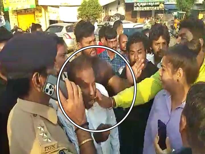 Siddipet District Prajashanti Party President KA Paul attacked KA Paul Attack : కేఏ పాల్ పై దాడి, డీఎస్పీ సమక్షంలోనే ఘటన
