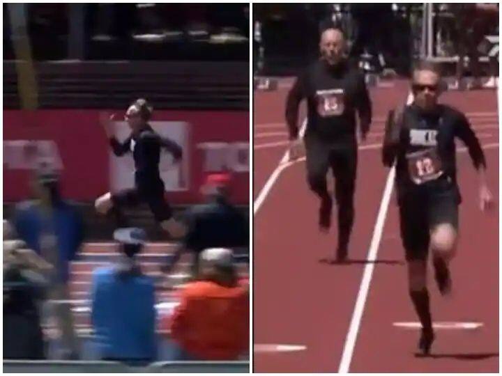 Trending Marathi News at the age of 70 michael kish of america completed 100 meters in less than 14 seconds viral on social media Trending News : वयाच्या 70 व्या वर्षी 'तो' वाऱ्यासारखा धावला! केवळ 14 सेकंदात पूर्ण केली 100 मीटरची शर्यत