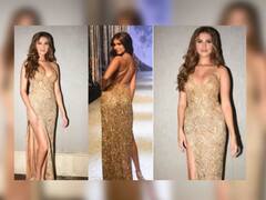 हाय स्लिट गाऊन अन् क्लासी अदा, तारा सुतारियाचा रॅम्पवर जलवा