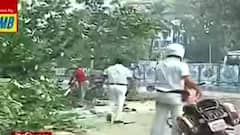 Tree Uprooted: ঝড়ে টালিগঞ্জে রাস্তায় ভাঙল গাছ, কেটে সরাল পুলিশ।Bangla News