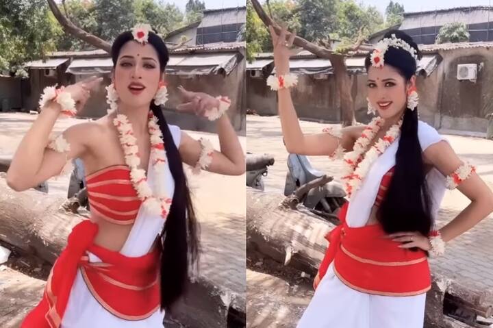 Bhabi Ji Ghar Par Hai actress vidisha srivastava joins the social media trend see her latest video Bhabi Ji Ghar Par Hai: स्वर्गलोक की अप्सरा बन गोरी मैम ने लगाए ठुमके, भाभी जी का नया वीडियो देखा क्या?