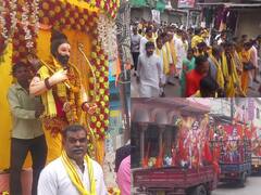 Jabalpur News: दो साल बाद धूमधाम से निकली भगवान परशुराम की शोभा यात्रा, लोगों ने की फूलों की बारिश, देखें तस्वीरें