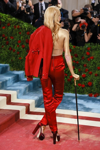 Cara Delevingne attended the Met Gala topless and painted in gold