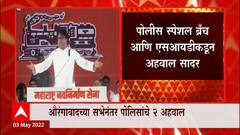 Aurangabad : राज ठाकरे यांच्या सभेत अटींचं उल्लंघन, पोलीस आयुक्तालयाच्या स्पेशल ब्रँचचा अहवाल