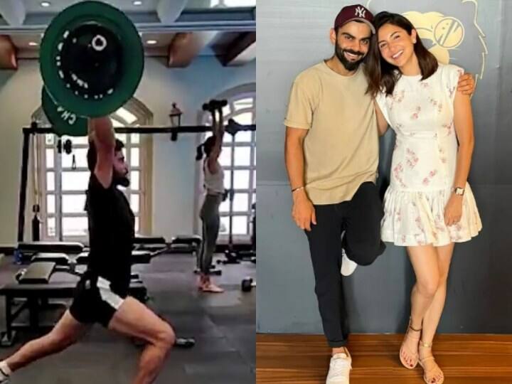 Virat Kohli Shared Weightlifting Exercise Video with Anushka Sharma on Social Media Watch Video Virat Kohli Workout Video: ਅਨੁਸ਼ਕਾ ਨਾਲ ਵਰਕਆਊਟ ਕਰਦੇ ਨਜ਼ਰ ਆਏ ਵਿਰਾਟ ਕੋਹਲੀ, ਵੀਡੀਓ ਸ਼ੇਅਰ ਕਰਦੇ ਹੋਏ ਦਿੱਤਾ ਦਿਲਚਸਪ ਕੈਪਸ਼ਨ