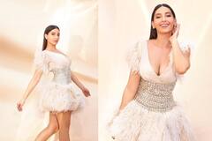 Photos: Nora Fatehi का फैदर लुक देख अटका फैंस का दिल, एक्ट्रेस ने लेटेस्ट तस्वीरों में ढाया सितम