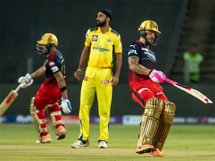 ipl 2022 rcb set 174 target against csk match 49 in mca stadium RCB vs CSK, 1 innings Highlights: ధోనీ వ్యూహం ఛేదించిన డీకే: చెన్నై టార్గెట్‌ ఎంతంటే?