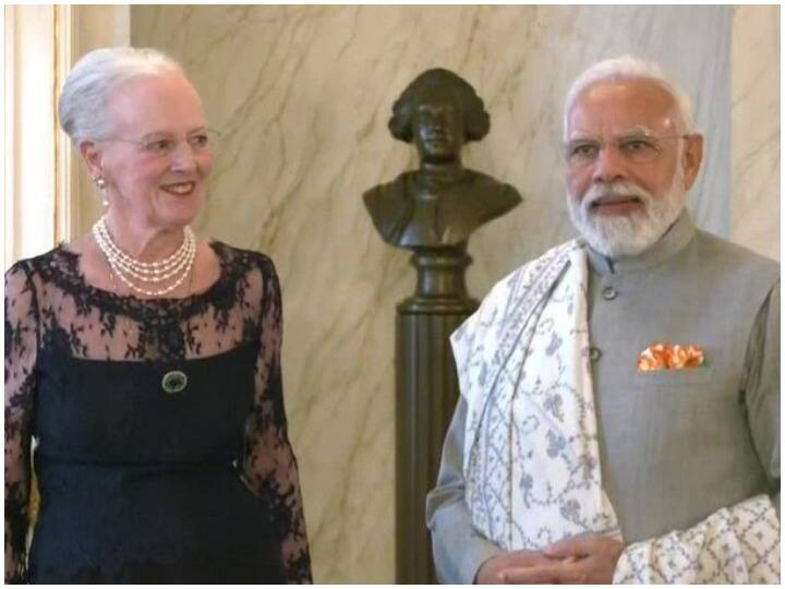 PM Narendra Modi meets Queen Margaret II of Denmark PM Modi Meets Queen: डेनमार्क की महारानी से मिले पीएम मोदी, महारानी ने गर्मजोशी से किया स्वागत