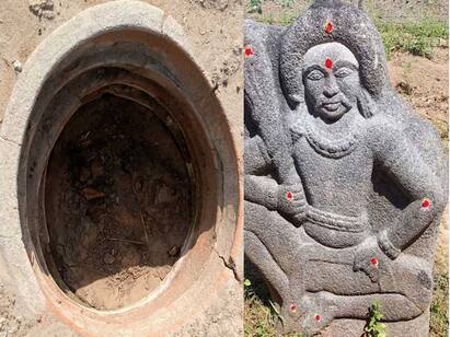 Pallava statues and wells found continuously in Villupuram district விழுப்புரம் மாவட்டத்தில் தொடர்ந்து கண்டெடுக்கப்படும் பல்லவர் கால சிலைகள்..