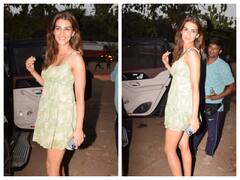 Kriti Sanon Photos: शॉर्ट ड्रेस पहन लाइट मेकअप लुक में भी फैन्स की धड़कनें तेज कर गईं कृति सेनन, यकीन न हो तो खुद ही देख लें