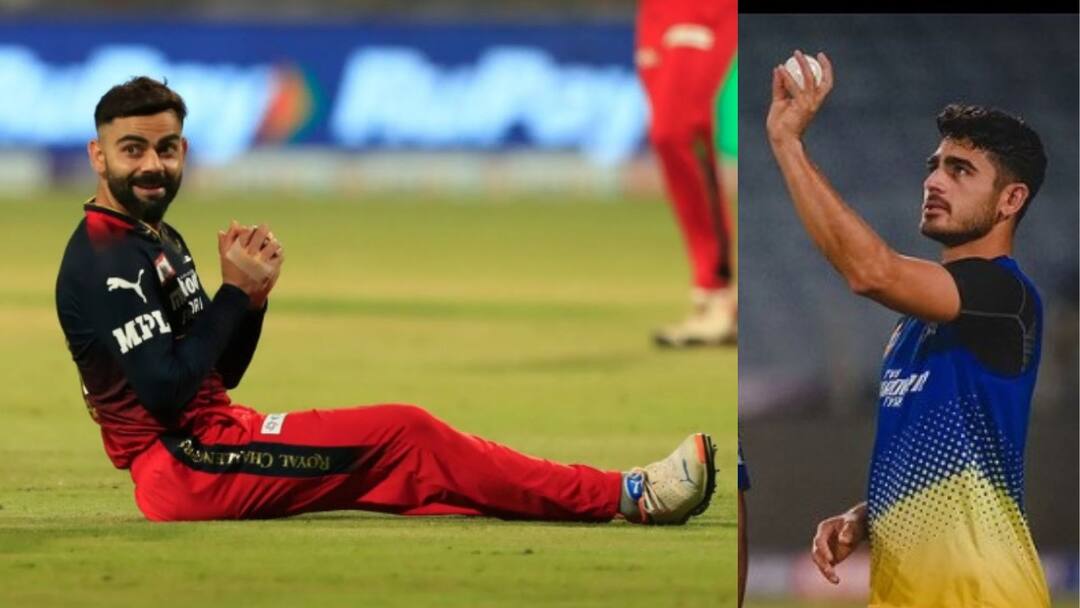 IPL 2022: বিরাটকে বল ছুড়ে মারলেন মুকেশ চৌধুরী, পরে ক্ষমাও চাইলেন IPL 2022: Mukesh Choudhary hits Virat Kohli while having shy at stumps, apologises immediately IPL 2022: বিরাটকে বল ছুড়ে মারলেন মুকেশ চৌধুরী, পরে ক্ষমাও চাইলেন