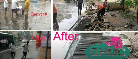 GHMC Reply on Hyderabad Rains:హైదరాబాద్ రోడ్లను ట్రోల్ చేస్తున్న వారికి జీహెచ్ఎంసీ కౌంటర్|ABP Desam