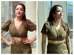 Monalisa Photos: ડીપ નેક ક્રોપ ટોપ પહેરીને મોનાલીસાએ દેખાડ્યું ગ્લેમર, જુઓ Photos