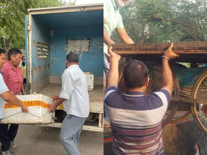 NDMC cracks down on illegal meat shops in Delhi for the second day, seals 22 shops