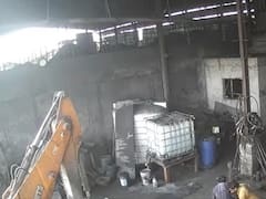 Two Workers Die After Bulldozer Tyre Bursts In Raipur, Incident Caught On Camera