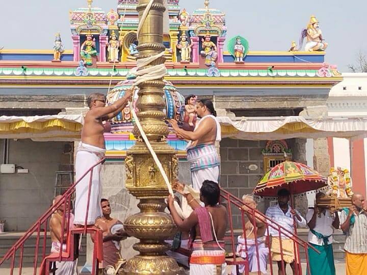 Karur sri abaya pradhana ranganaadha swamy temple kodiyetram கரூர் : சிறப்பாக தொடங்கி நடக்கும் ஸ்ரீ அபய பிரதான ரங்கநாத சுவாமி ஆலயத்தில் சித்திரை மாத கொடியேற்ற விழா